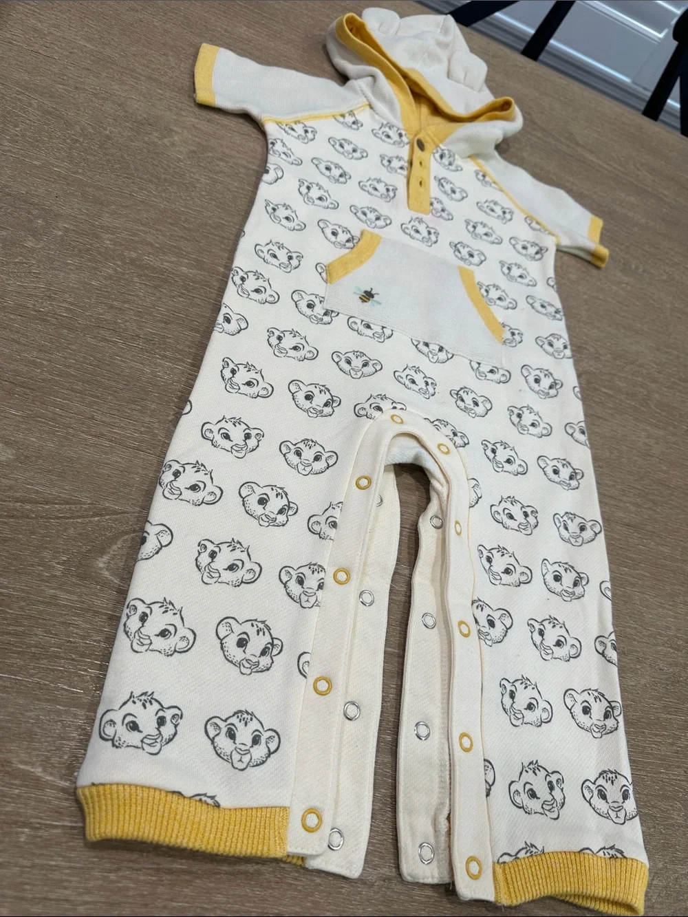 Disney Baby Simba Hooded One-Piece Romper